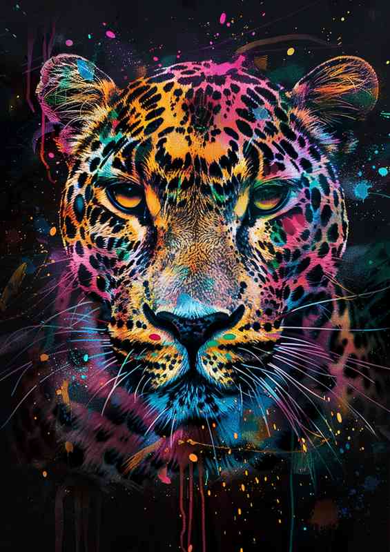 Paint spleases leopards head | Poster