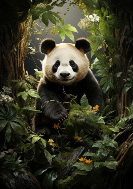 Panda Bear in the jungle | Poster