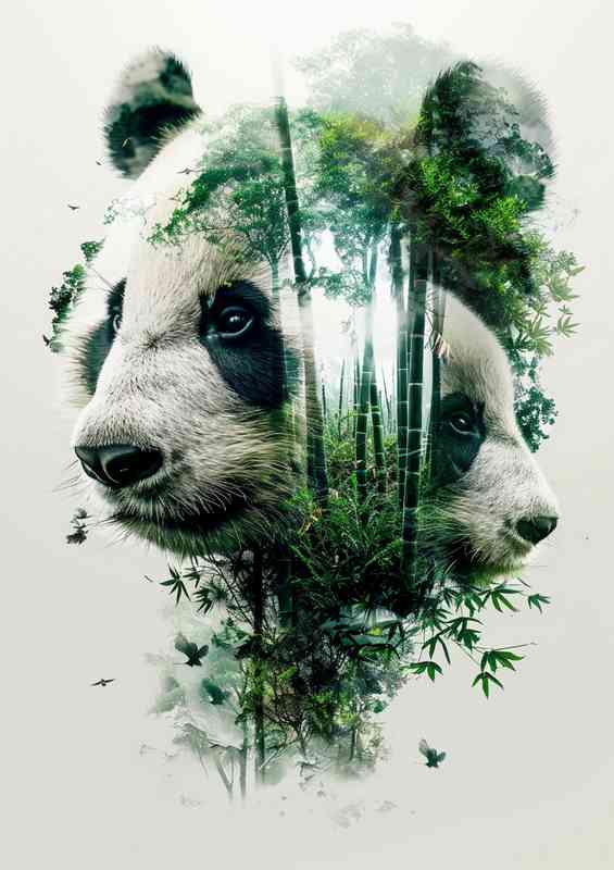 Pandas in the jungle | Poster