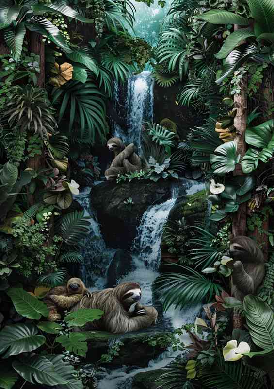 Sloth the the jungle | Canvas