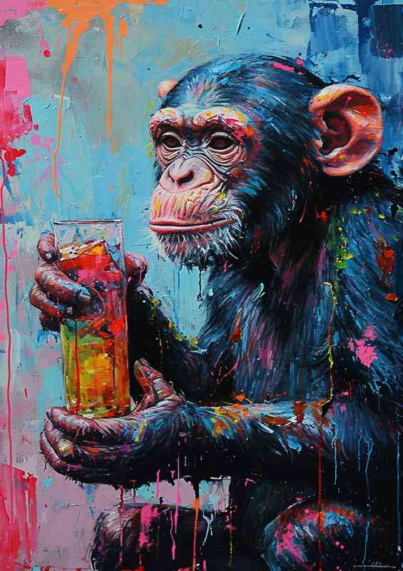 Street monkey painted style | Di-Bond