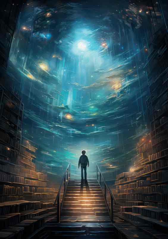 Starlit Enchanted Woods Walkway | Metal Poster