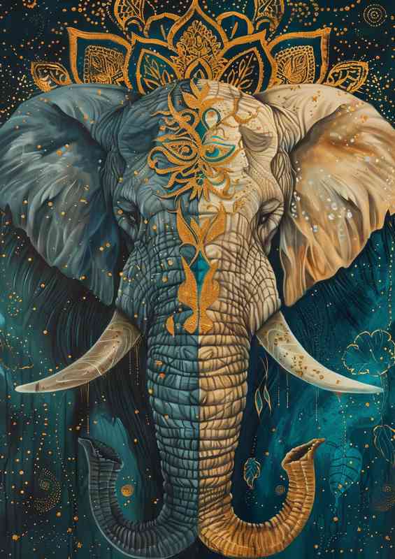 The Elephants ying and yang | Di-Bond