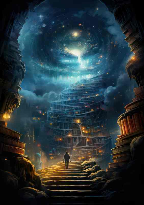 Starlit Enchanted stairway to heaven | Canvas