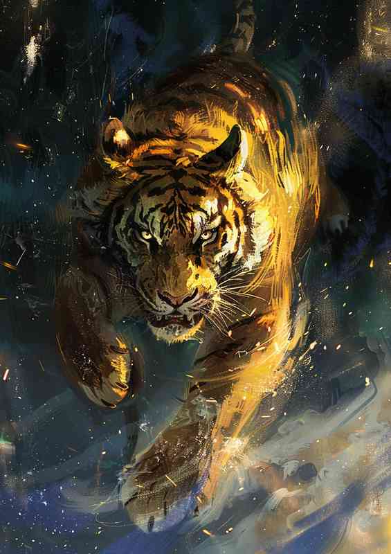 The great Tiger on a run | Di-Bond