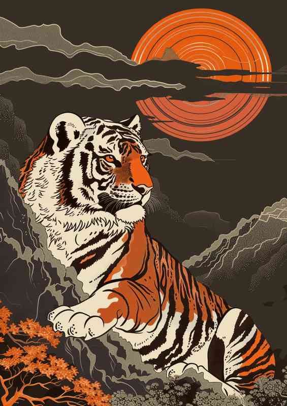 Tiger in the mountains | Canvas