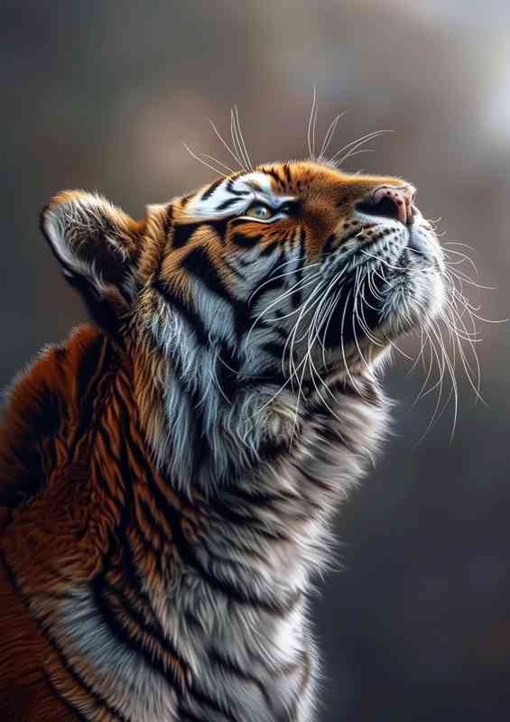 Tiger is looking up at something | Di-Bond