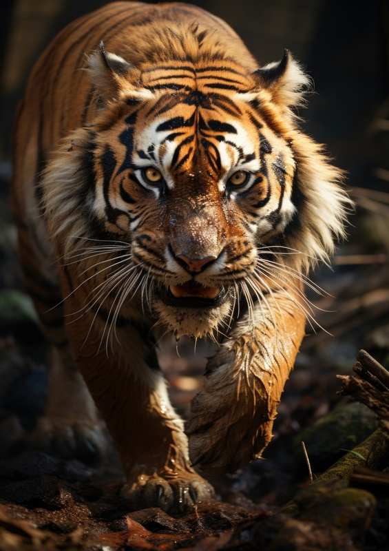 Tiger on the prowl | Metal Poster
