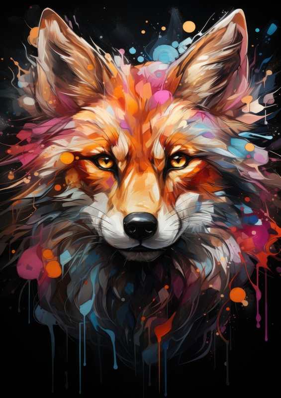beautiful fox face | Metal Poster