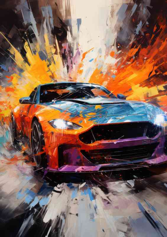 Splash art painted super cool car | Poster