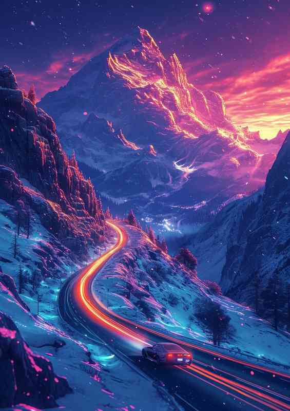 The rocky mountain highway | Metal Poster