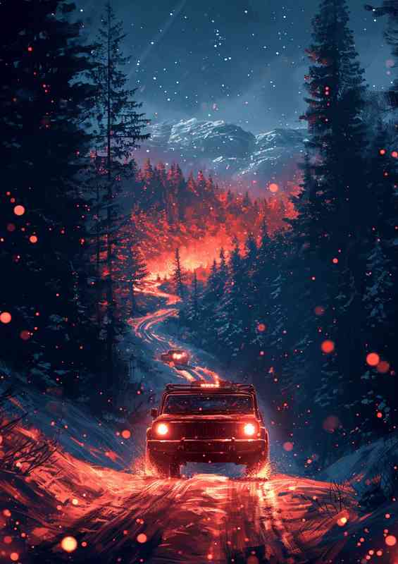 Truck driving through the valleys | Canvas
