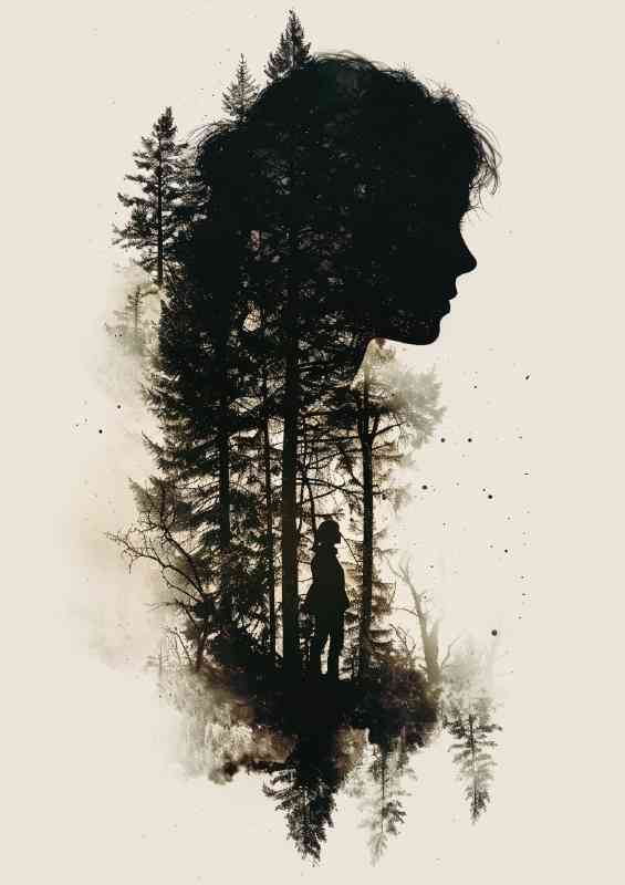 Exposure lady and the forest | Canvas