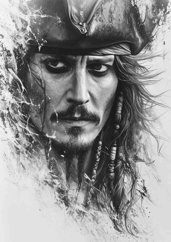 Captain Jack doodle pencil | Canvas