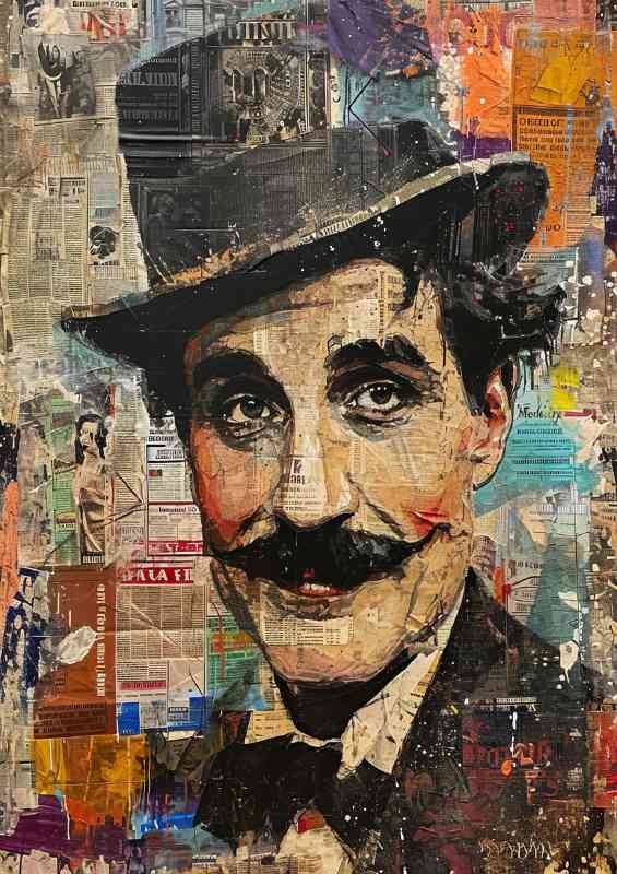 Charlie Chaplin and newspaper art | Di-Bond