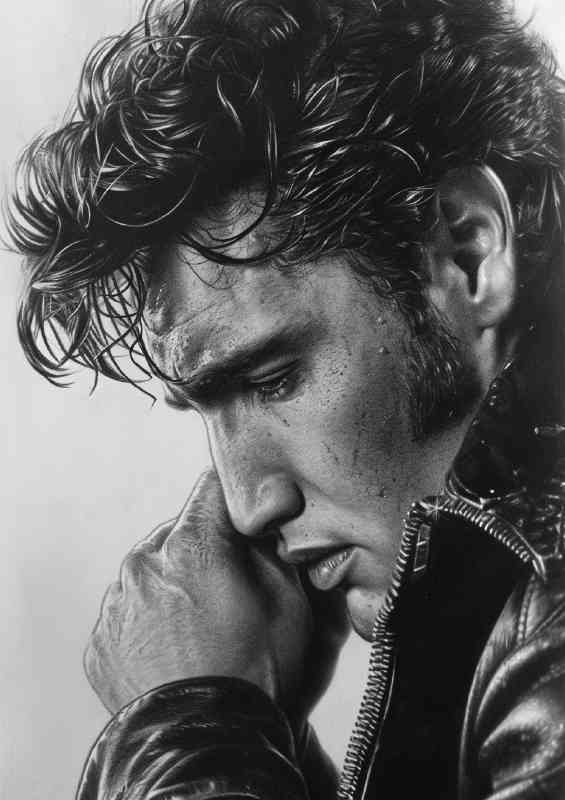 Elvis Presley pencil drawing that represents | Di-Bond