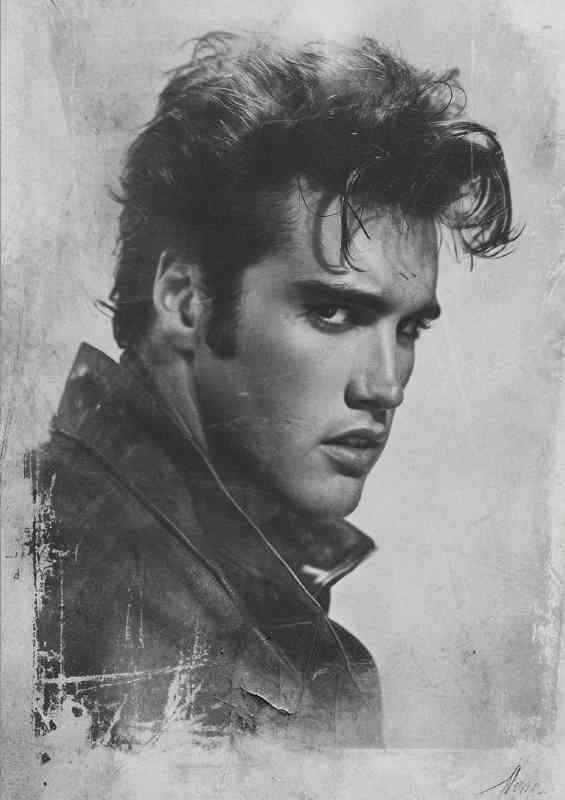 Elvis Presley pencil drawing that represents art | Poster