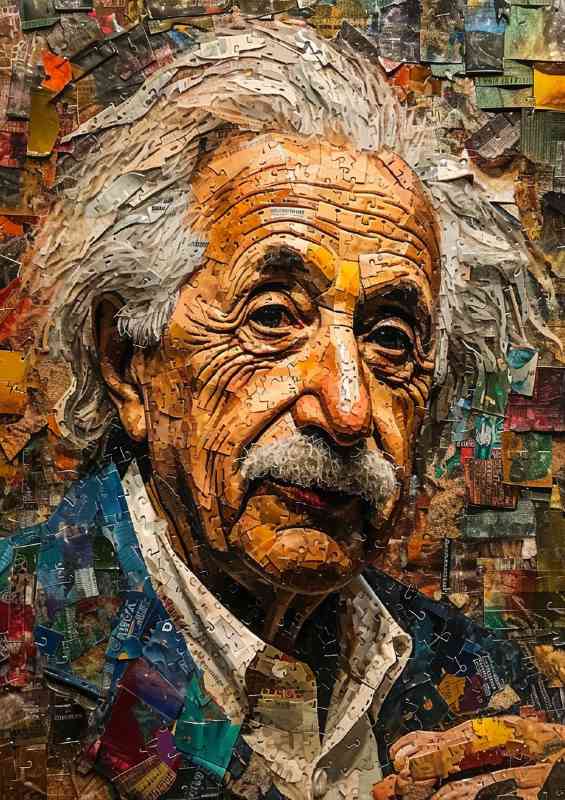 Frank Albert Einstein pallet knife painting | Di-Bond