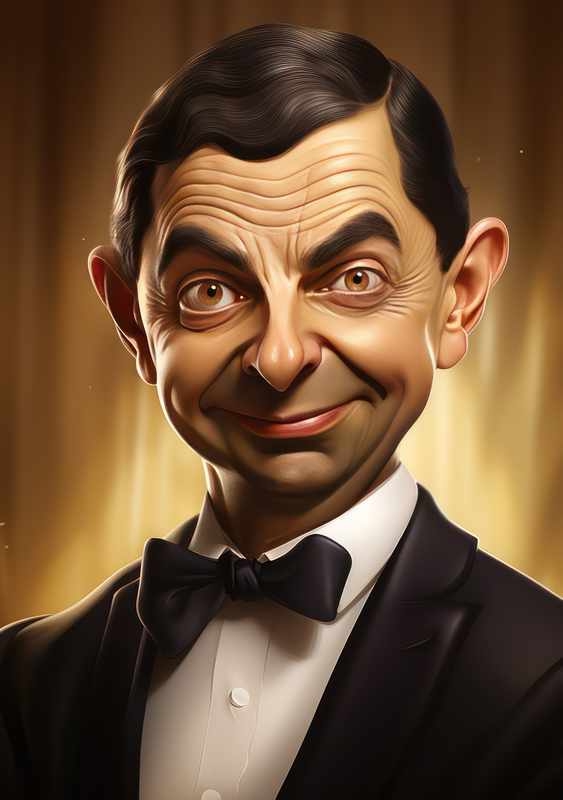Caricature of Mr Beans Face | Canvas