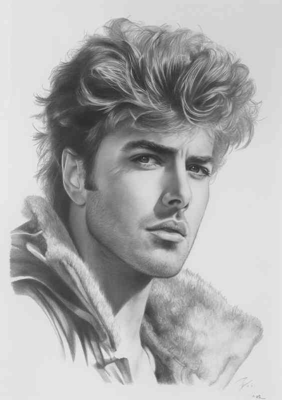 George Michael A pencil drawing that represents | Canvas