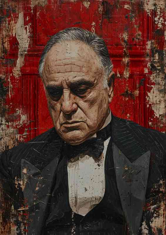 Marlin Brando pallet knife painting that represents | Metal Poster