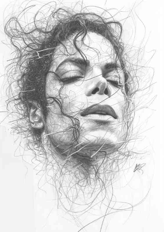 Michael Jackson doodle pencil art | Di-Bond