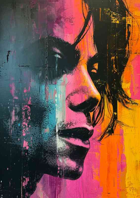Michael Jackson pallet knife painting face | Canvas