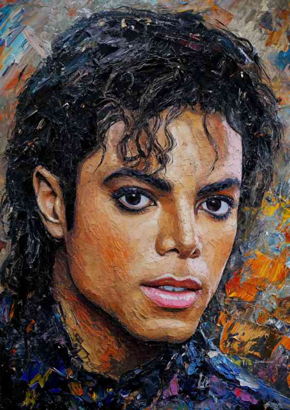 Michael Jackson pallet knife painting that represents | Canvas