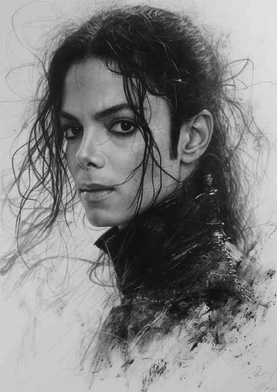 Michael Jackson pencil drawing that represents | Poster
