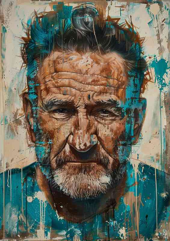 Robin Williams in the style of painted art | Poster