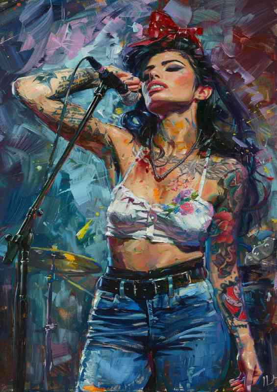 Amy Winehouse Pallet knife style | Canvas
