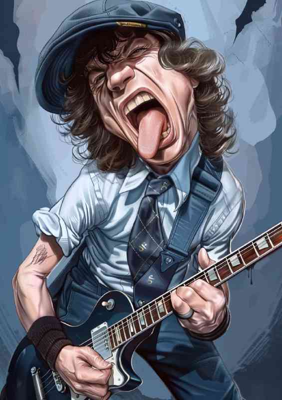 Angus Young from the punk rock dayzz | Di-Bond