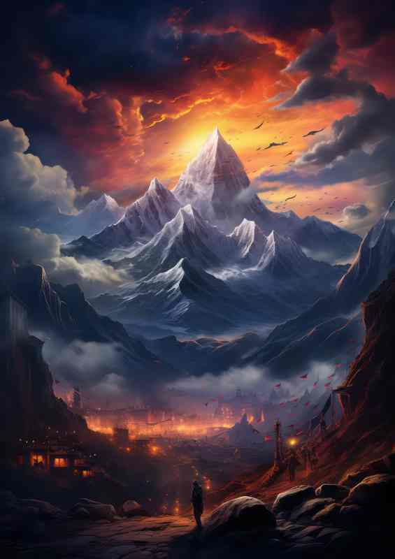 Whispering Mountain Peaks | Canvas