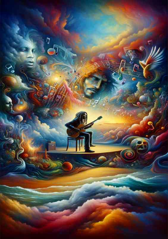 Bob Marley surrealisum art | Di-Bond