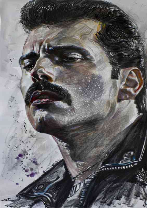 Freddie Mercury drawing art | Poster