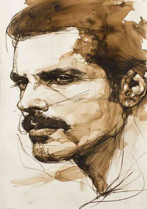 Freddy Mercury abstract sketch | Poster