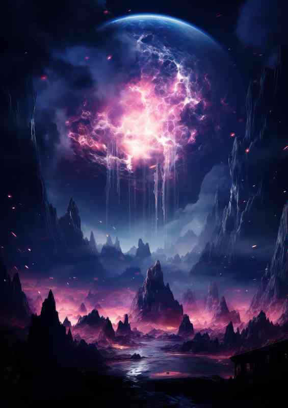 Wonders of the Wildlands over mountains | Poster
