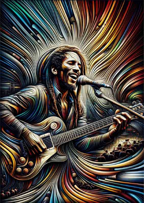 Kinetic Art Inspired by Bob Marley | Poster