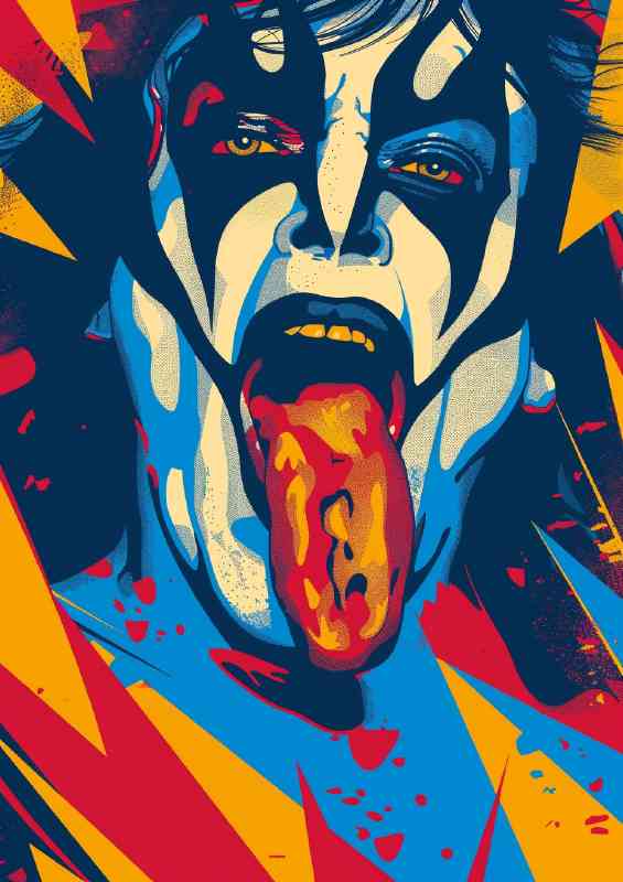 Kiss Iconic rock band pop art style | Canvas