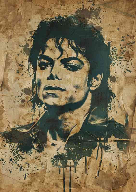 Michael Jackson textured stencil style | Poster