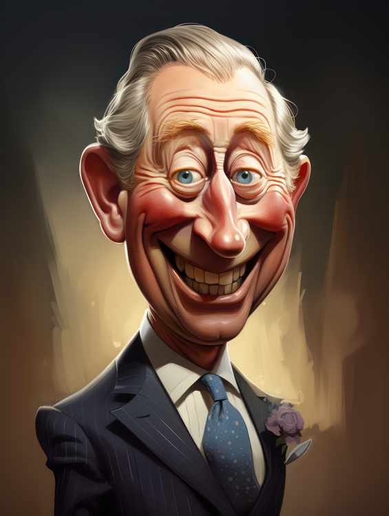 Caricature of Prince Charles king | Canvas