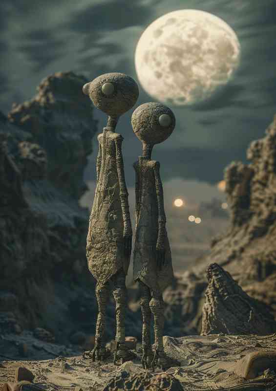Alien couple from an endless planet | Canvas