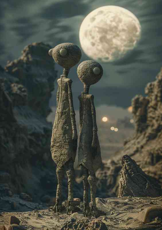 Alien couple from an endless planet | Di-Bond