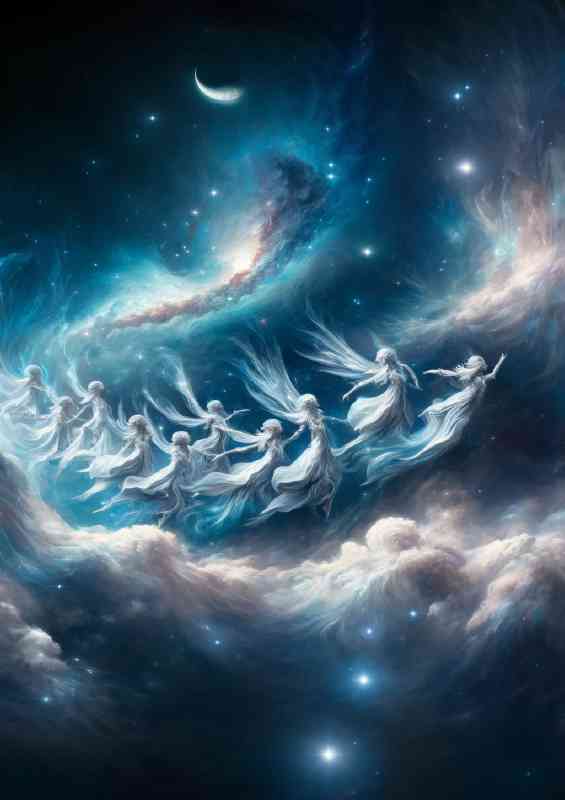 Celestial beings performing a cosmic dance | Di-Bond