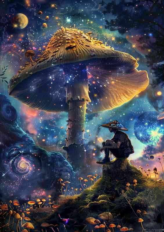 Fantasy mushroom planet | Poster