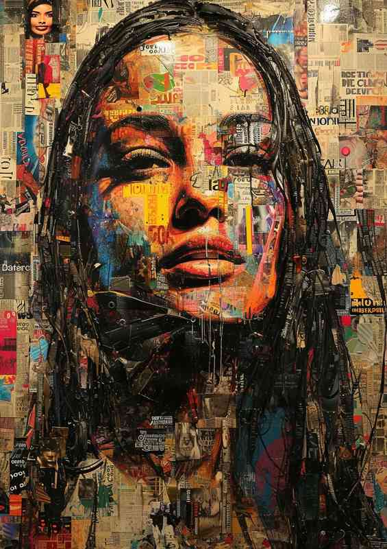 A large collage of paintings made of lots of different styles | Metal Poster