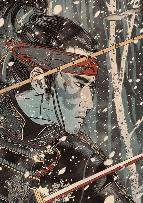 A Japanese an epic samurai in the woodlands | Poster