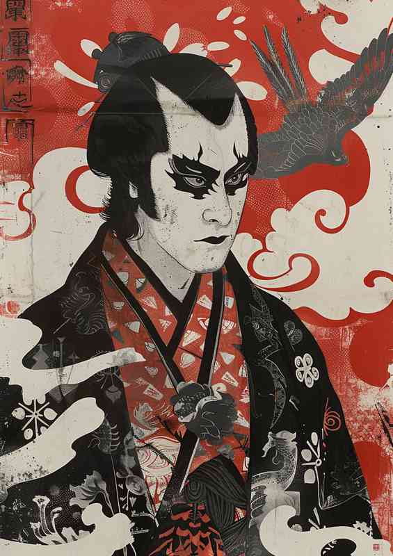 Japanese wood block art | Metal Poster