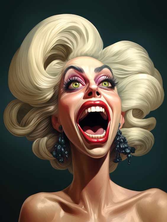 Caricature of lady gaga - Canvas