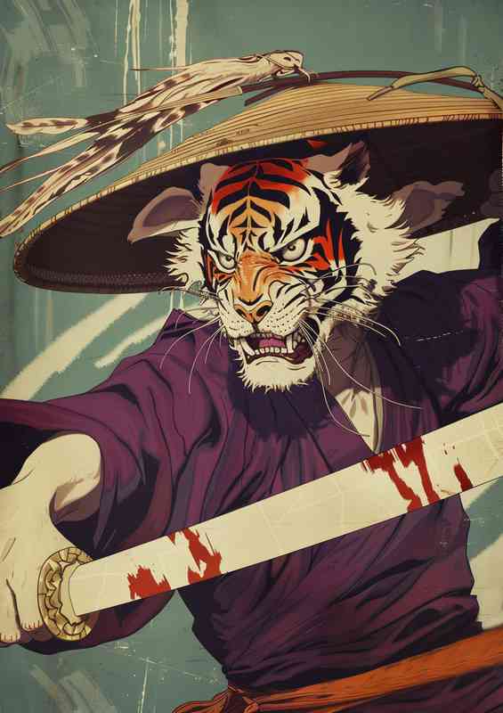 Tiger god in full battle | Canvas